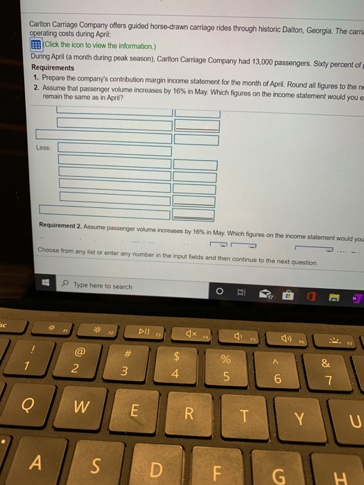 Monthly depreciation expense on carriages and stable... Fee paid to the City