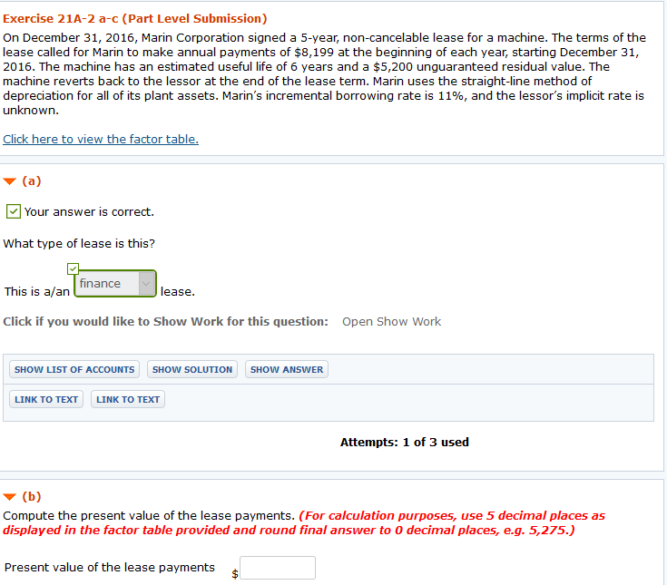 Please help me solve this problem correctly Exercise 21A-2 a-c (Part