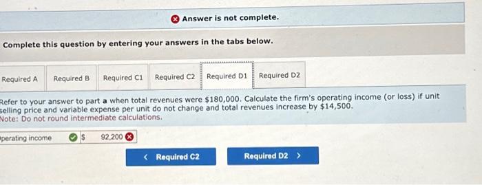 by entering your answers in the tabs below. Refer to your answer