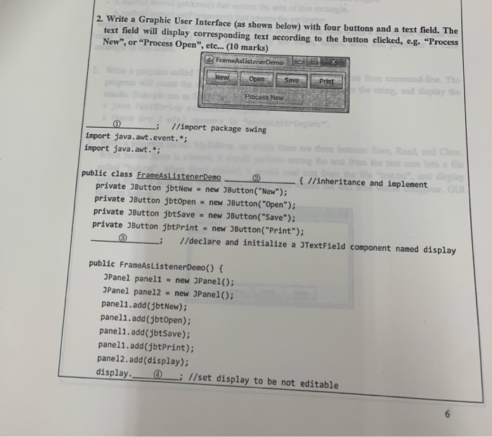  ngl. 2. Write a Graphic User Interface (as shown below) with