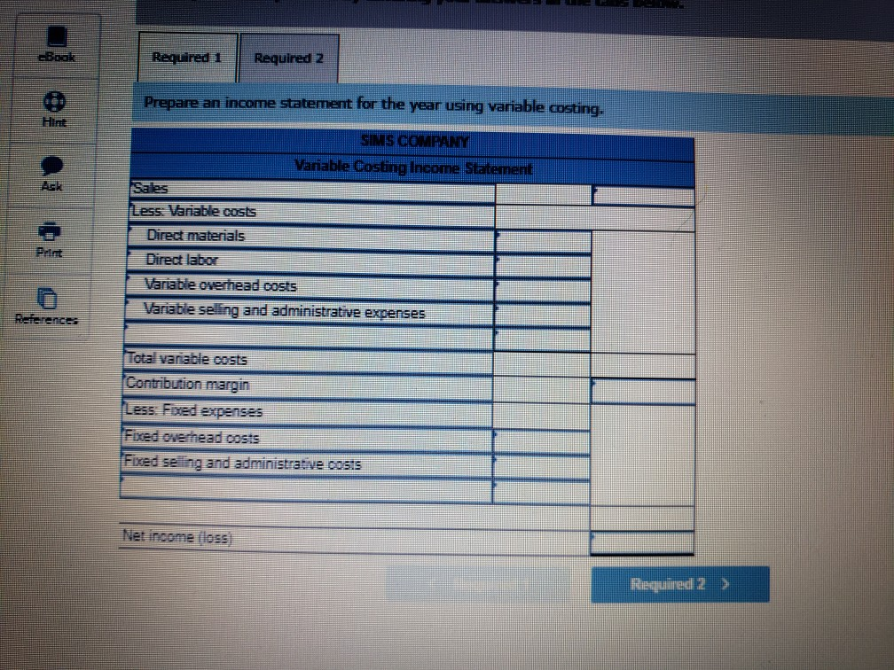 P2 Sims Company, a manufacturer of tablet computers, began operations on January