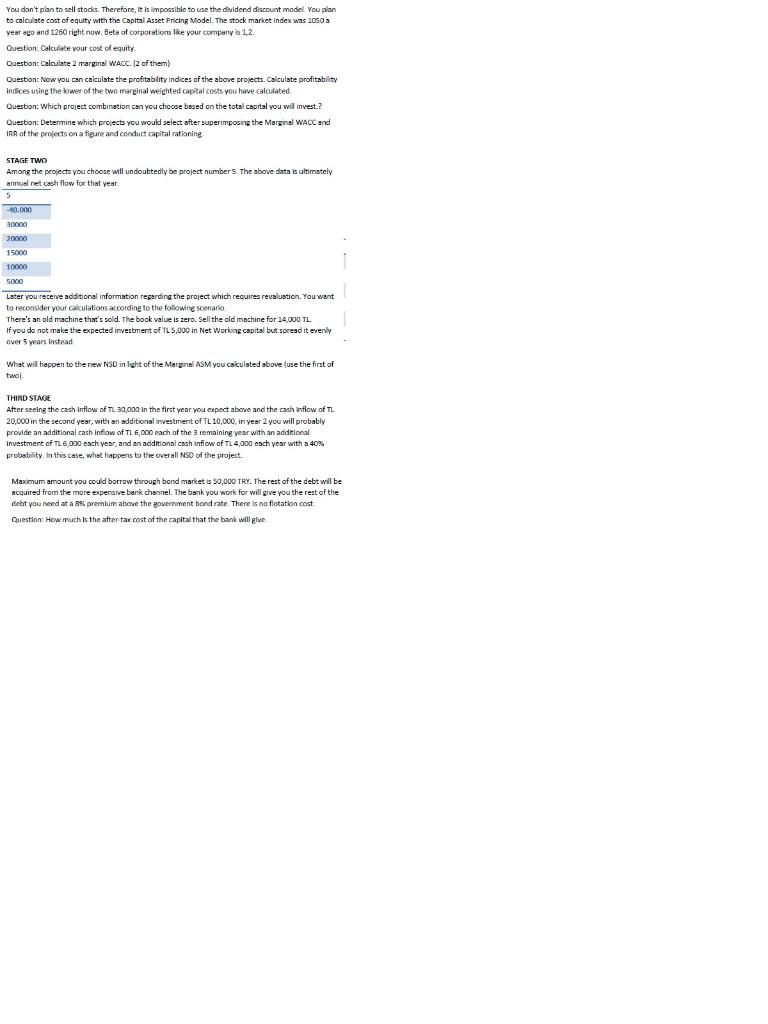 your company's investment department planning for 2021 began and you are in