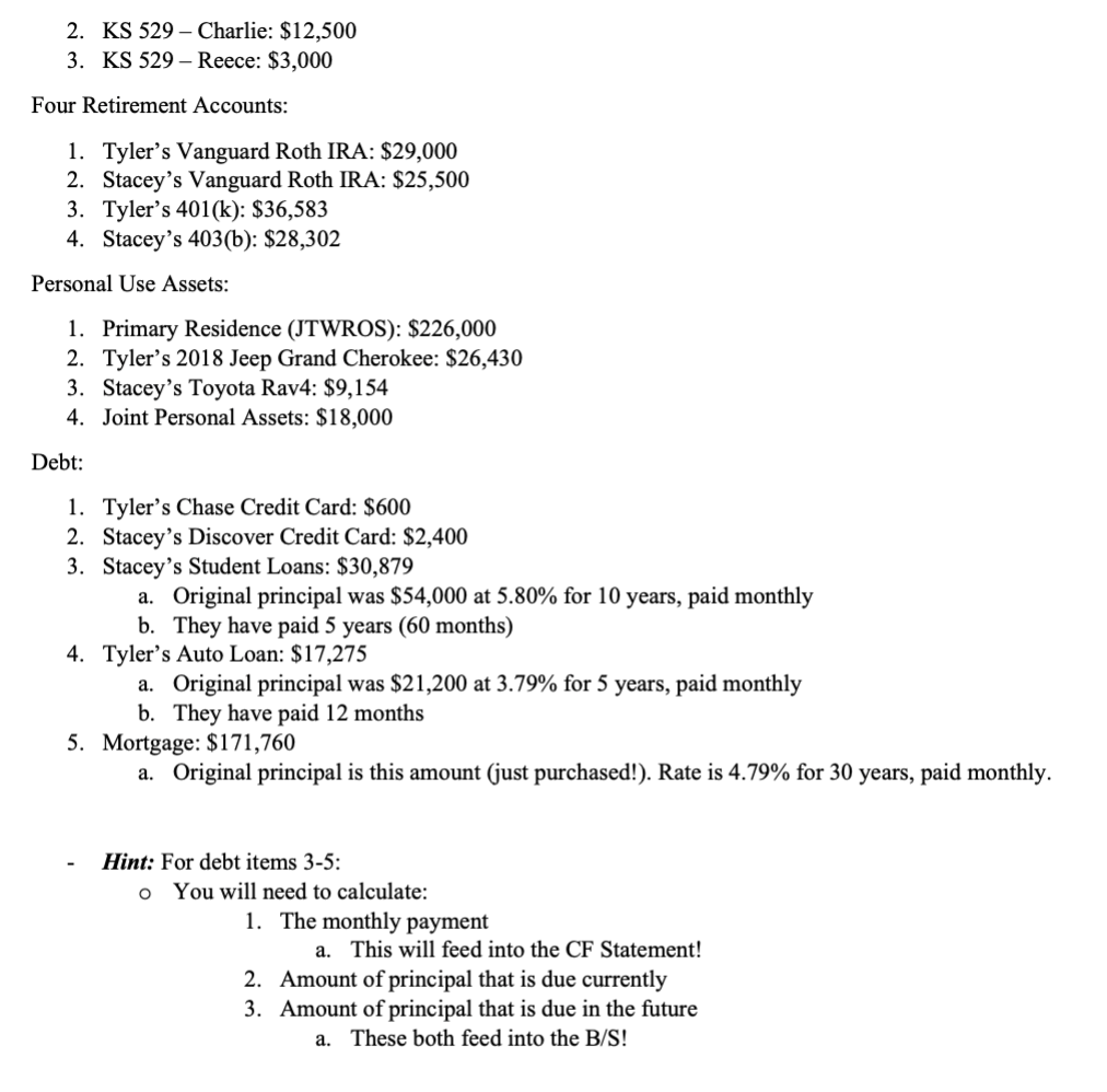 and Stacey Client, are both 39 years old. Tyler earns $77,000 and