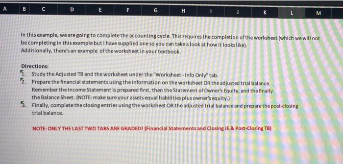  A B C D E G H M In this example,