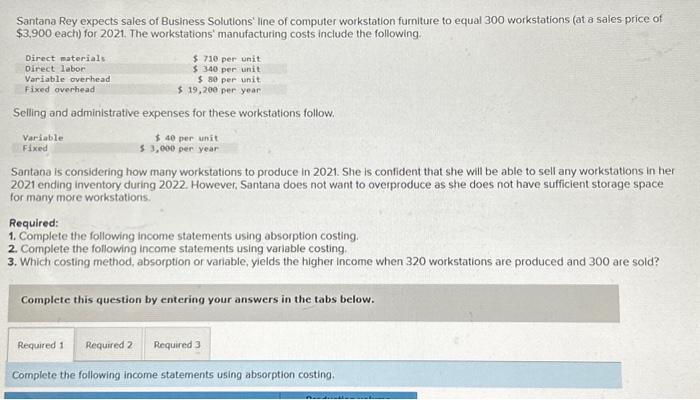 to the questions displayed below] Aces incorporated, a manufacturer of tennis rackets,