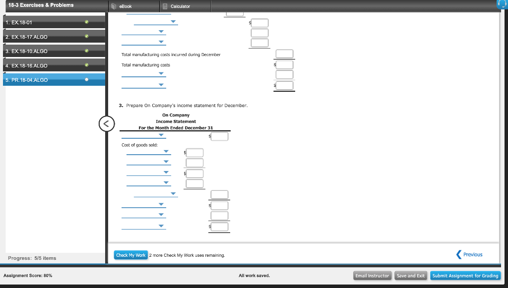 companies for the month of December. 2. EX.18-17.ALGO Or Off Company Company