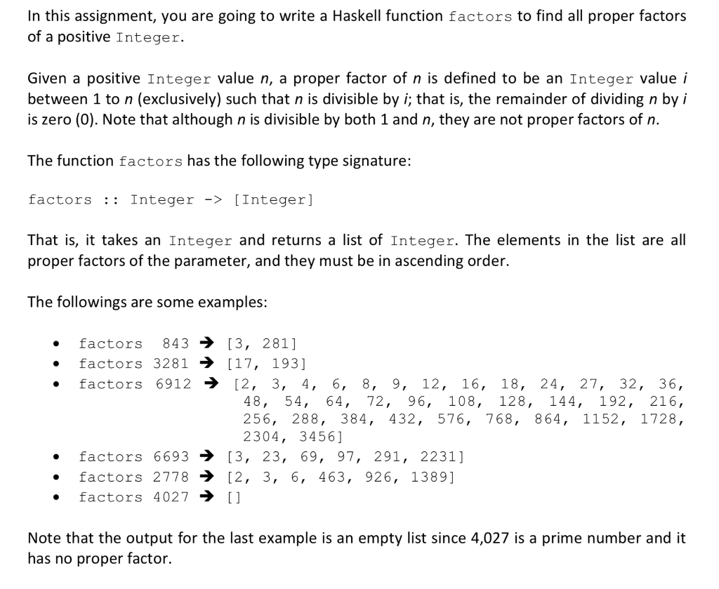 PLEASE HELP ME OUT WITH THIS ASSIGNMENT IN HASKELL HERE IS THE