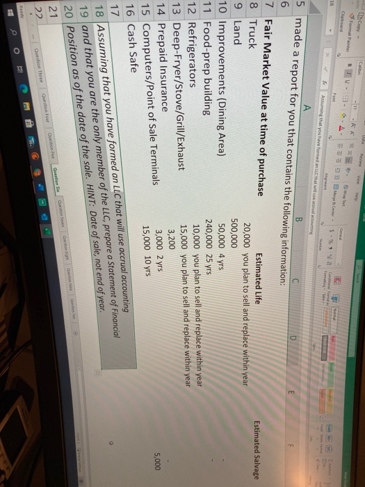 A D 6. You purchase the Giovanni's truck because the owner is