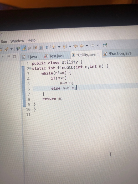 args) { String fraction-Fraction. Fraction(1,2); String fraction2-Fraction. Fraction1(2, 1); System.out.println("The Answer Is: