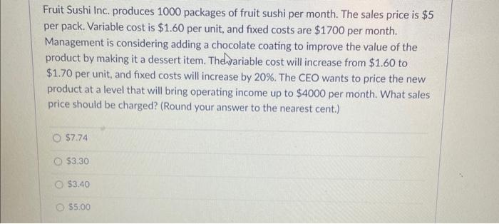 divided by its two product lines, juice and fruit, as follows: Orange