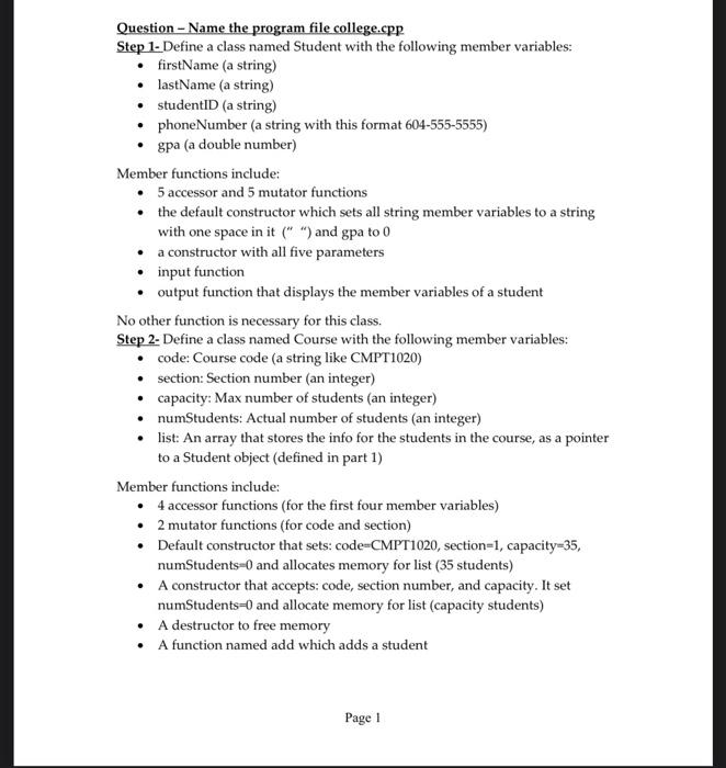 Please write the code in c++.And with steps.thank you Question - Name