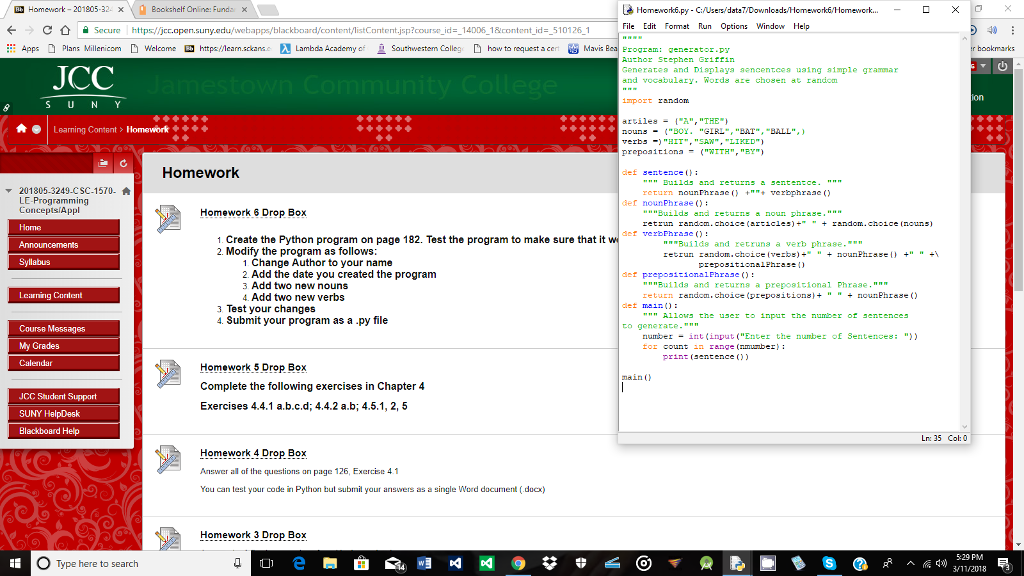 I have ahomework Question for my Python Programming Class Create the Python