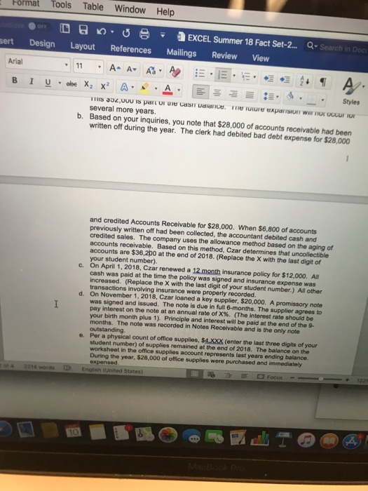 18 Fact Set-2.-a- Design Layout References Mailings Review View Styles On the