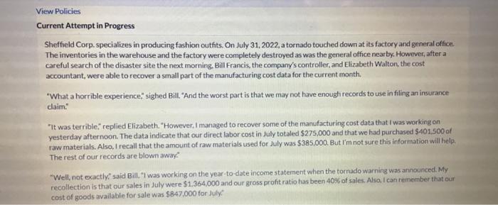  View Policies Current Attempt in Progress Sheffield Corp. specializes in producing