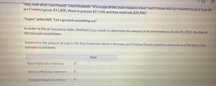 factory and general office. The inventories in the warehouse and the factory