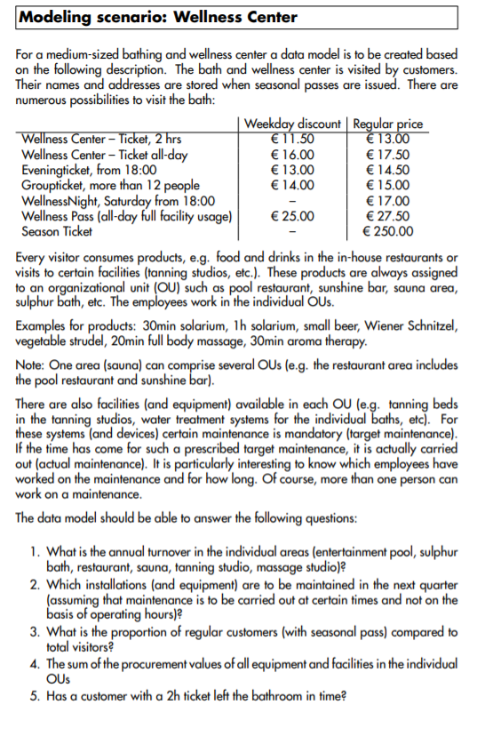  Problem definition: Create an entity relationship diagram for the above description