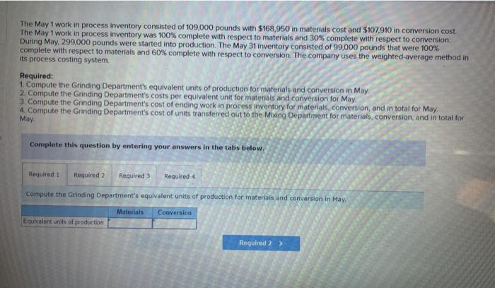 L05-3, LO5-4) Weston Products manufactures an industrial cleaning compound that goes through