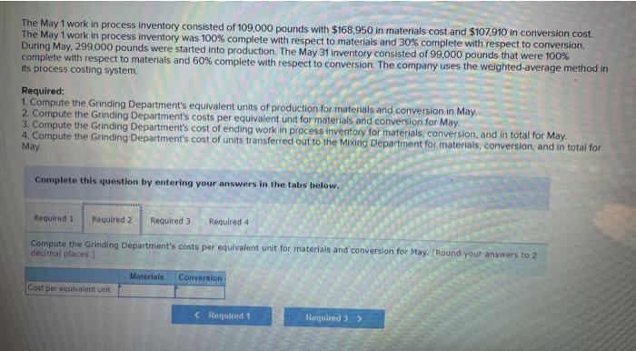 three processing departments-Grinding. Mong. and Cooking All raw materials are introduced at