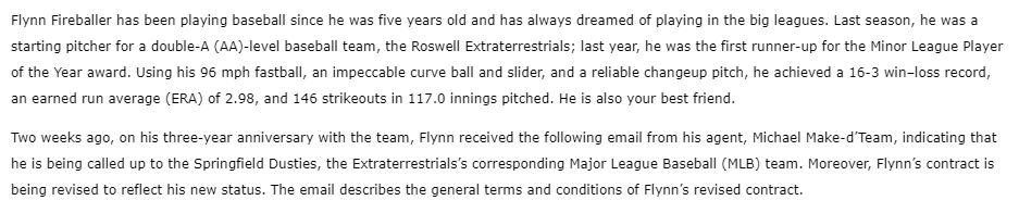 Flynn Fireballer has been playing baseball since he was five years