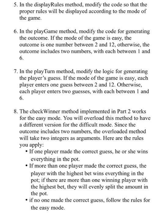 along with the fields and methods that are in each class. 2.