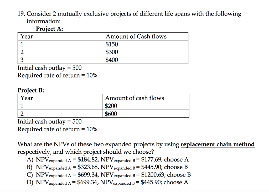will cost $950,000. The system is expected to generate positive cash flows