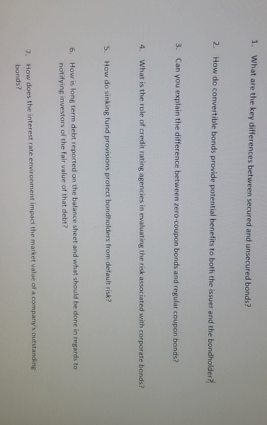  What are the key differences between secured and unsecured bonds? How