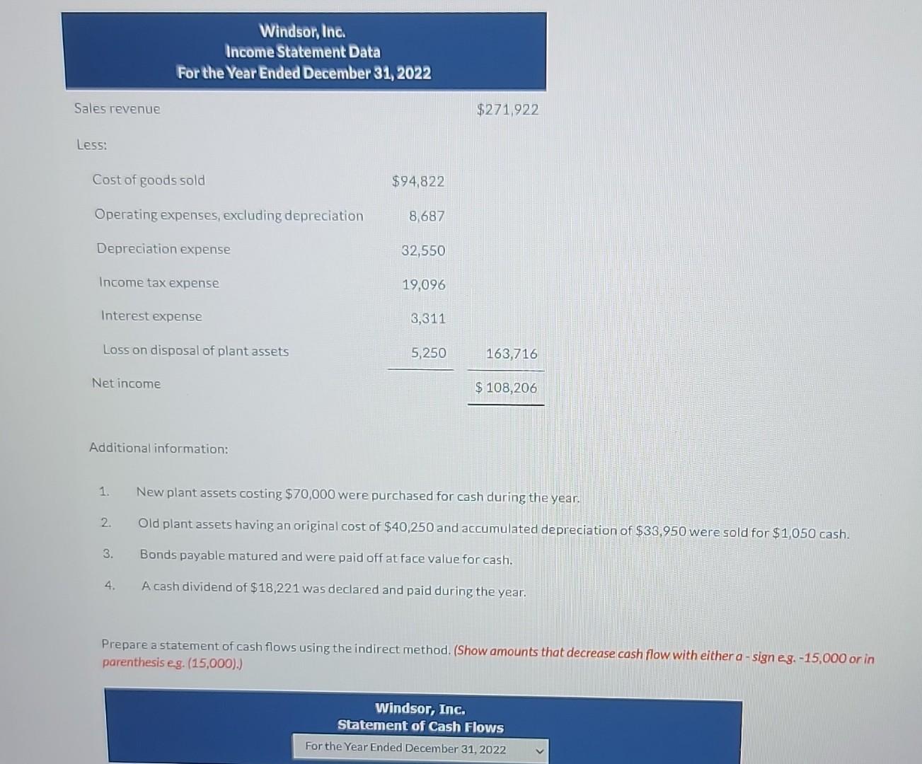 108,206 Adjustments to reconcile net income to Net Cash Provided by Operating