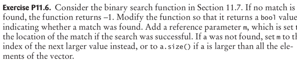 Please code in C++ The output is below. Exercise P11.6. Consider the