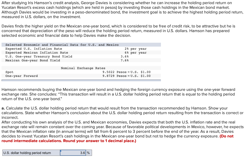 Only need C: Please After studying Iris Hamson's credit analysis, George