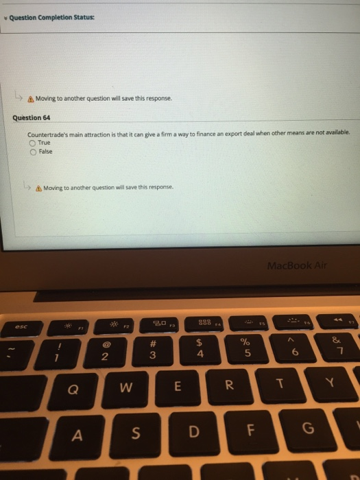 Question 65 In international commerce, time drafts are non-negotiable instruments. True False