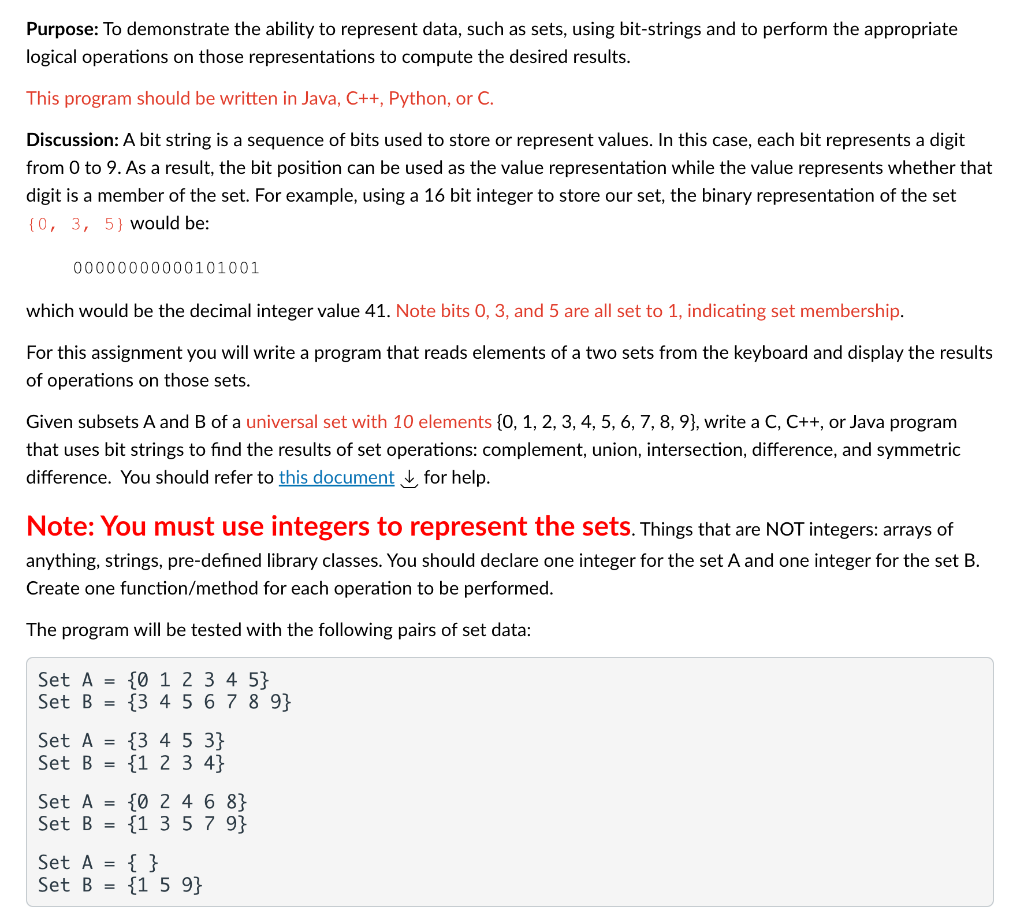ONLY USE C++ language. REQUIRED. sample input and output shown at the