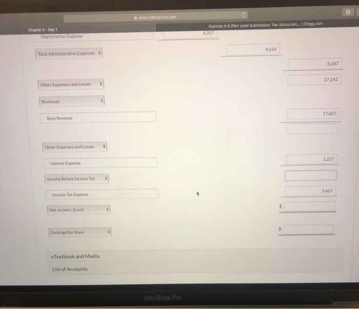 Wright are arguing about the merits of presenting an income statement in