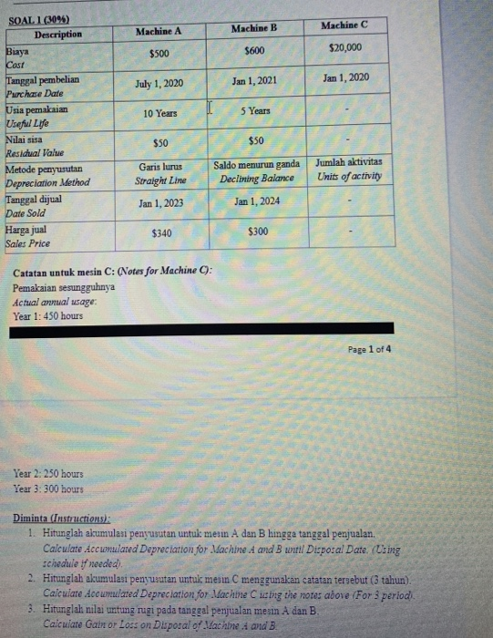  See the english question Machine B Machine C Machine A $500