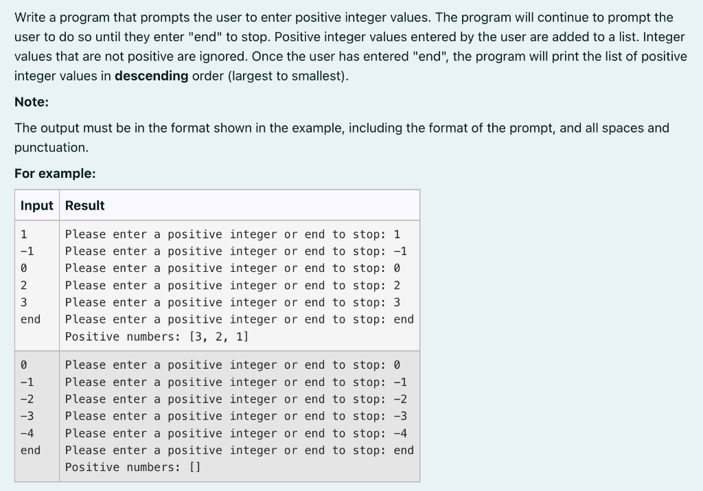  use python only Write a program that prompts the user to