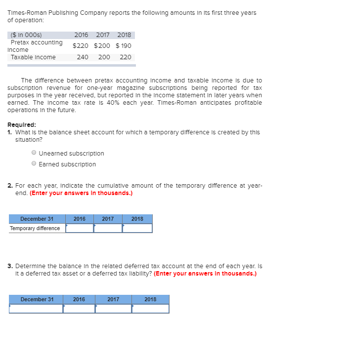 All information I was given for this question is below. Please show