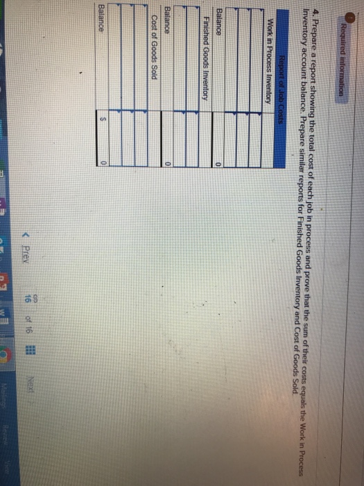 b. Materials requisitions record use of the following materials for the month.