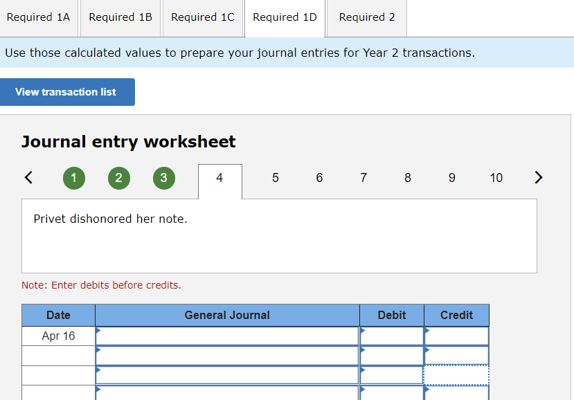 C3, P4 The following transactions are from Ohlm Company. (Use 360 days