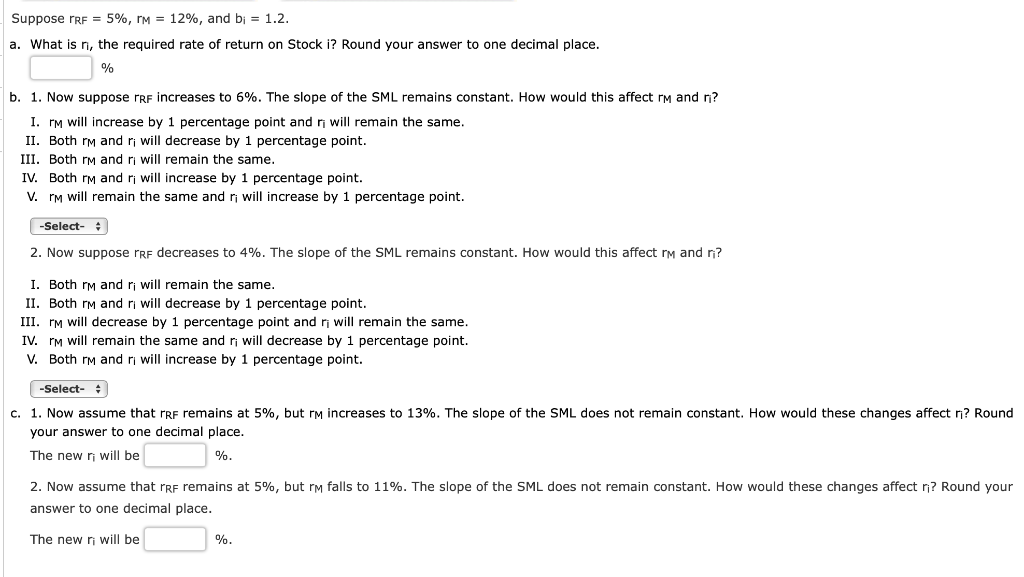 Suppose TRF = 5%, IM = 12%, and bi = 1.2.