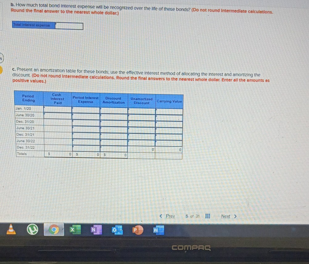 bonds with a par value of $99,000 on January 1, 2020. The