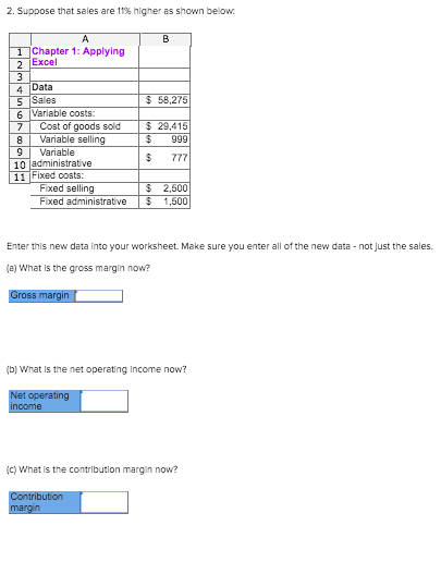 change all of the dollar amounts in the data area of your