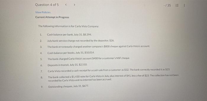  View Policies Current Attempt in Progress The following information is for