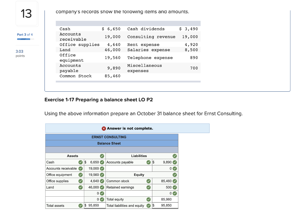 [The following information applies to the questions displayed below.) 3.03 points On