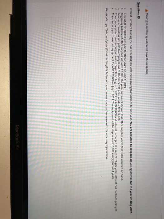  Moving to another question will save this response. Question 15 Everest