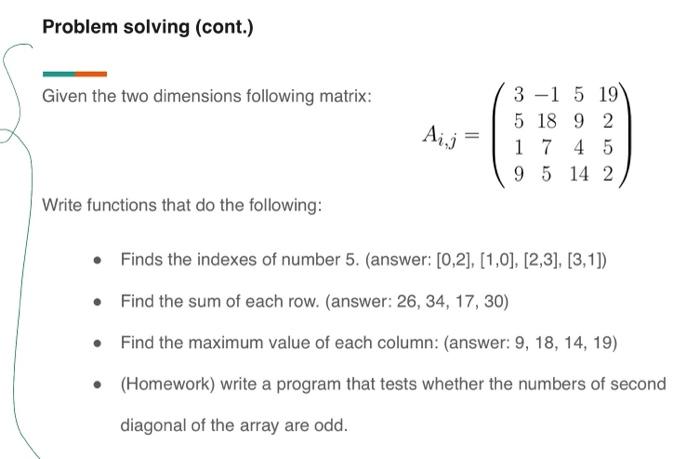 please help me to write the code in C language Problem solving