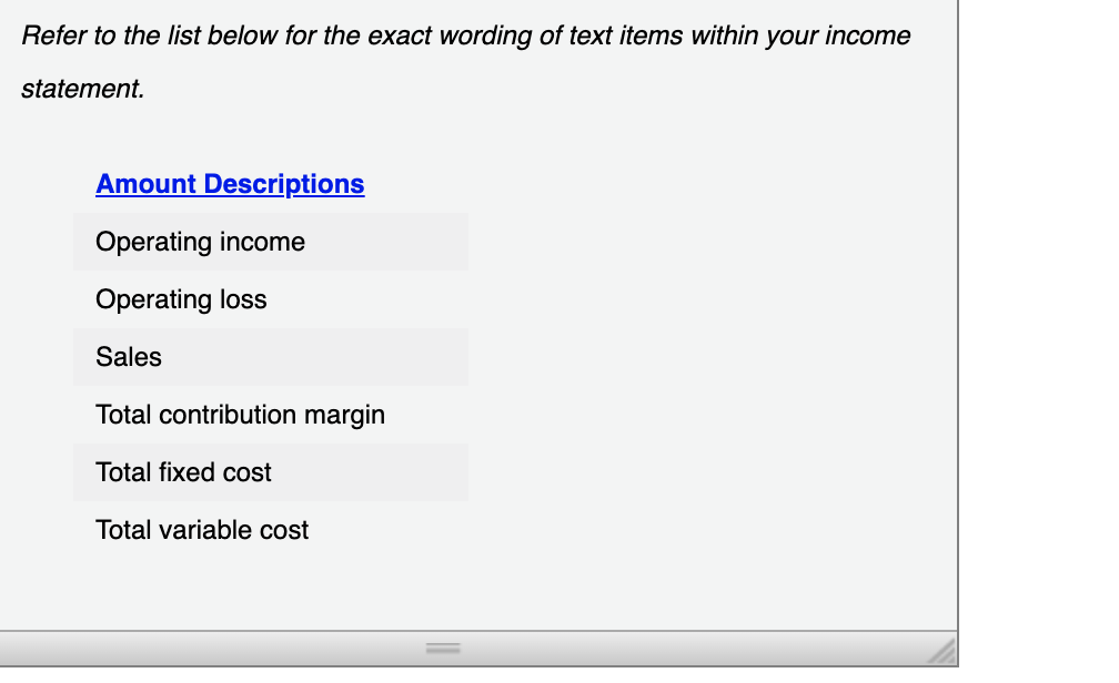 5,100 bicycle helmets at $78 each in the coming year. Variable cost