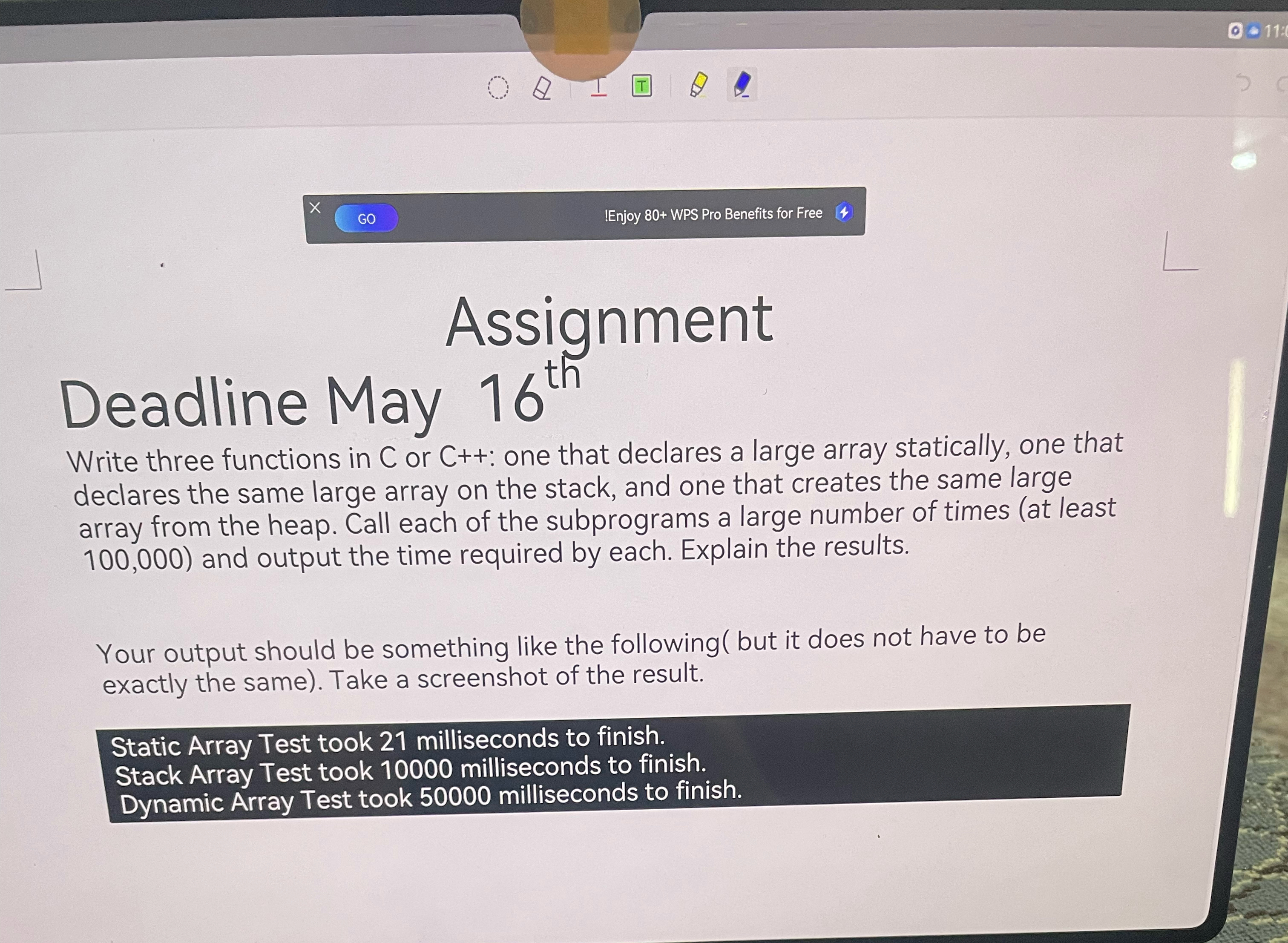  GO Write three functions in C or C++: one that declares
