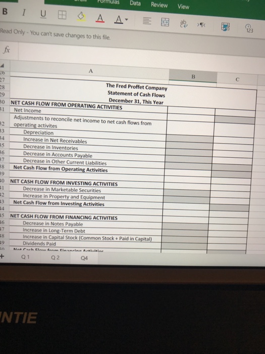 to this file. fr The Fred Proffet Company Condensed Income Statement and