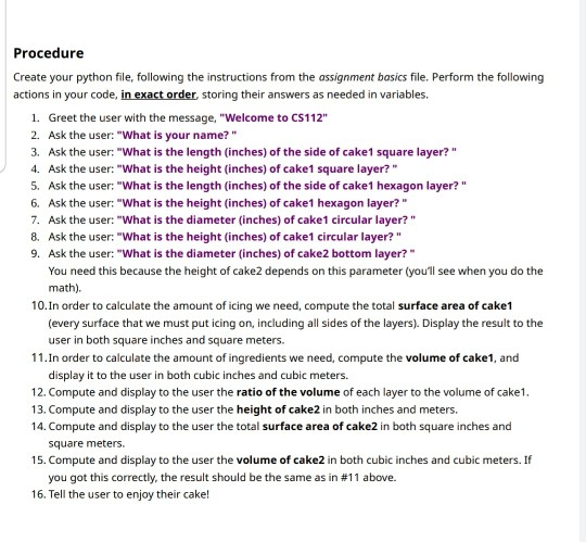 calculations in order to figure out the ingredients you'll need for the