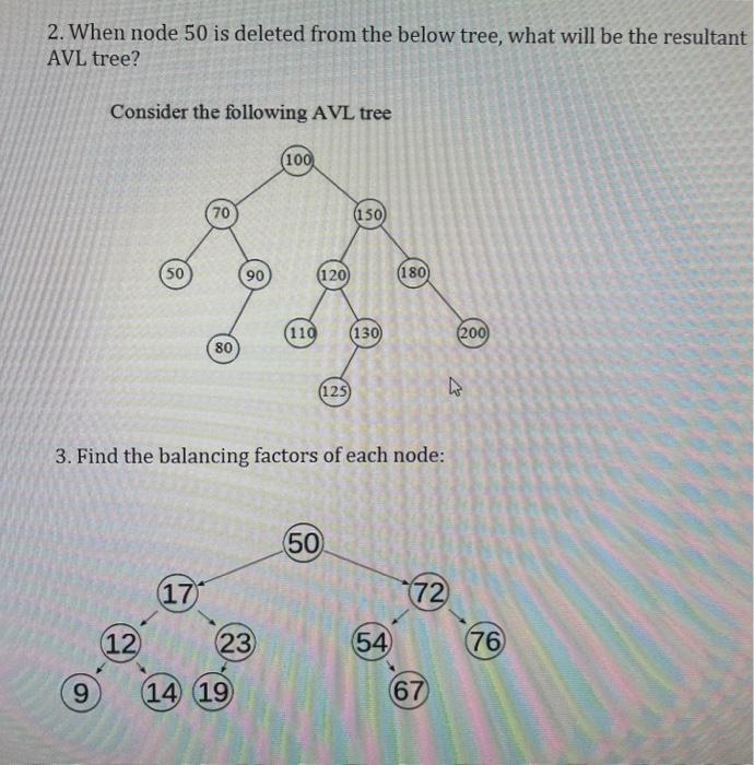 help with these two problems with steps 2. When node 50 is