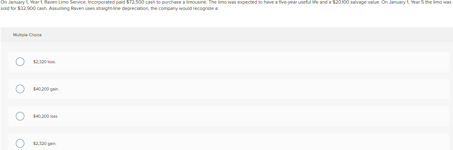 Option C Option D Multiple Choice A $16,000 cash inflow in the